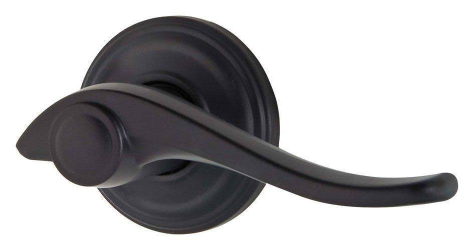 Kwikset 720AVL 514 Avalon Lever Passage Door Lock, Iron Black