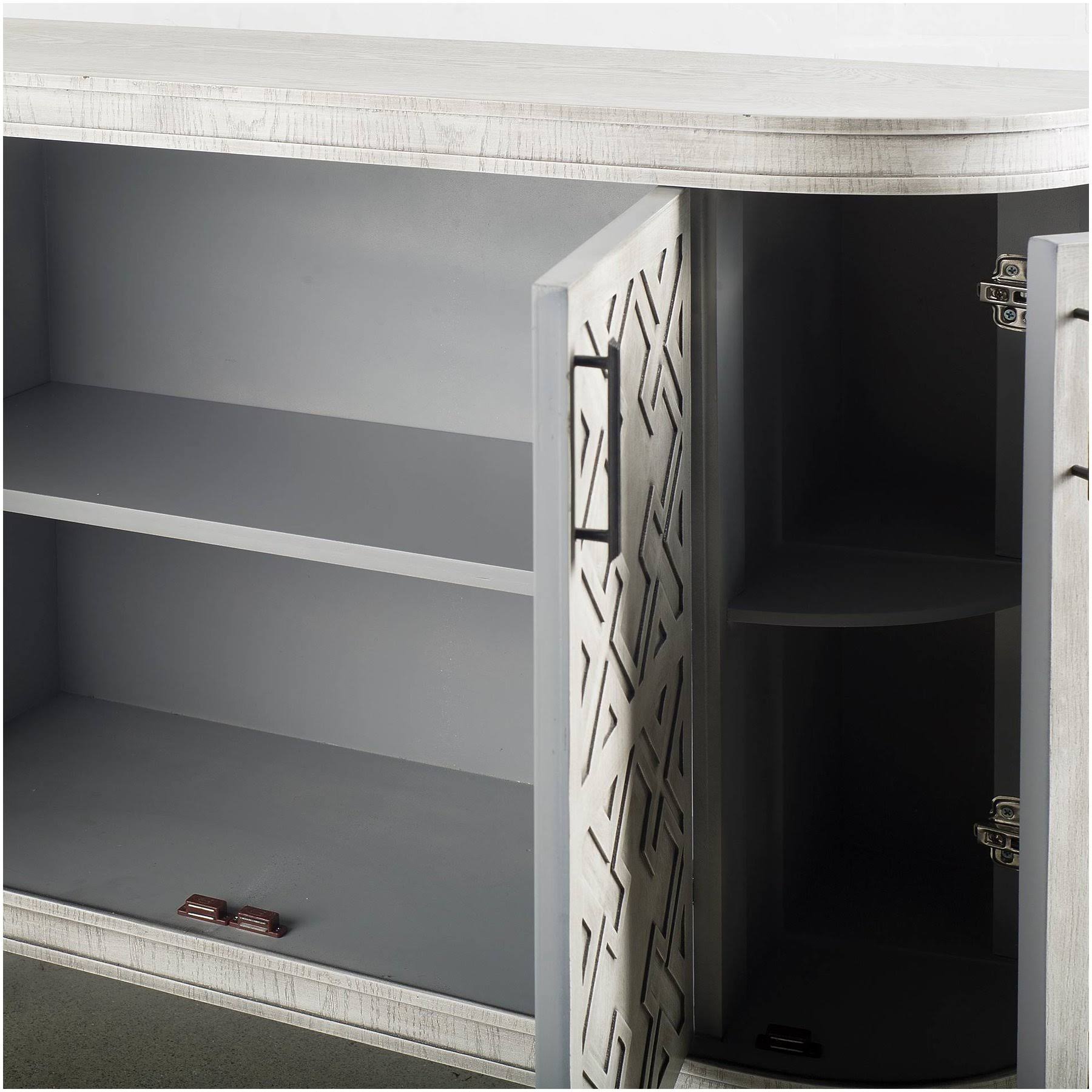 Mercana Moseley 47L x 15W Gray Wood 4 Door Accent Cabinet - 67628