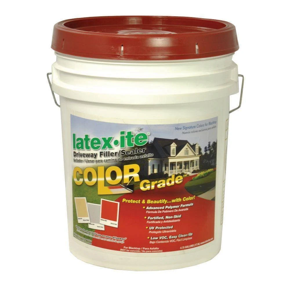 Latex-ite 4.75 gal. Color Grade Blacktop Driveway Filler/Sealer in Brick Red 11300