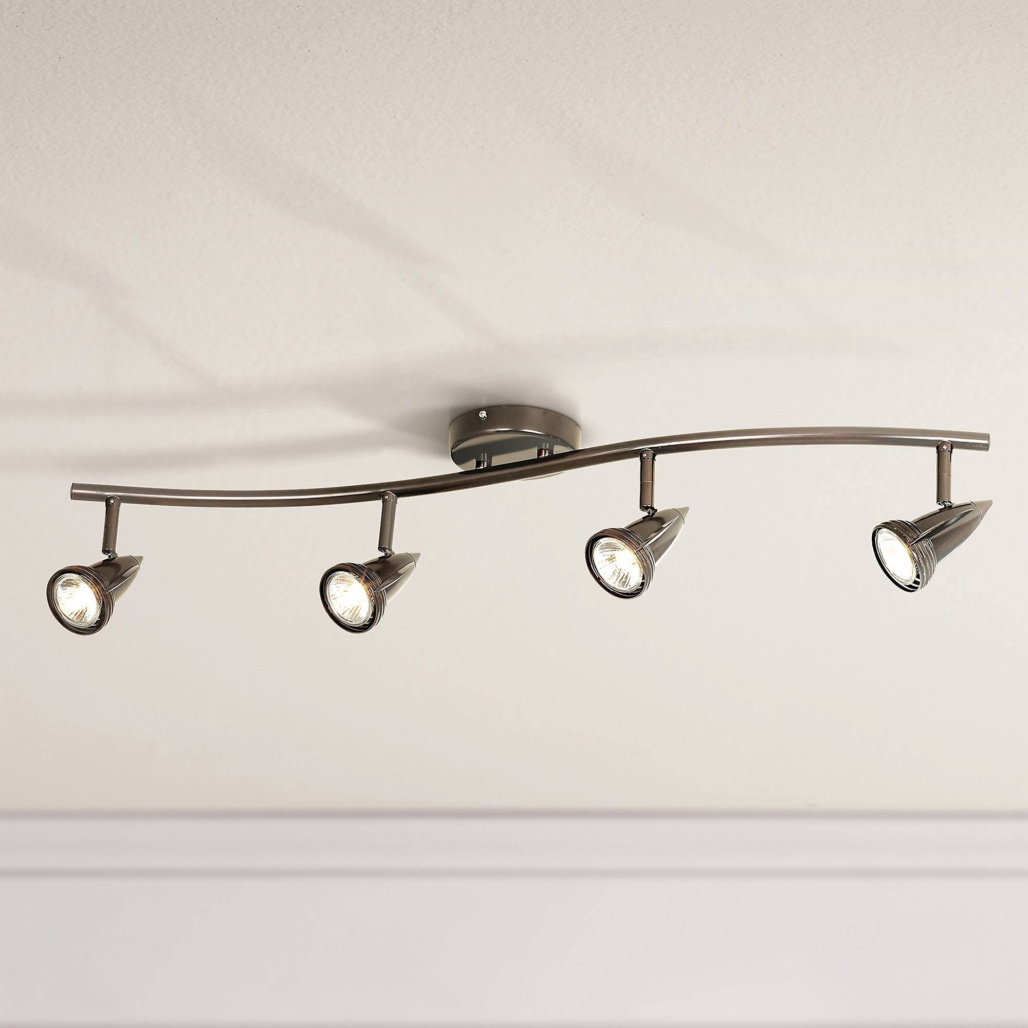 Pro Track 4-Light Oil Rubbed Bronze Track Kit Wave Bar