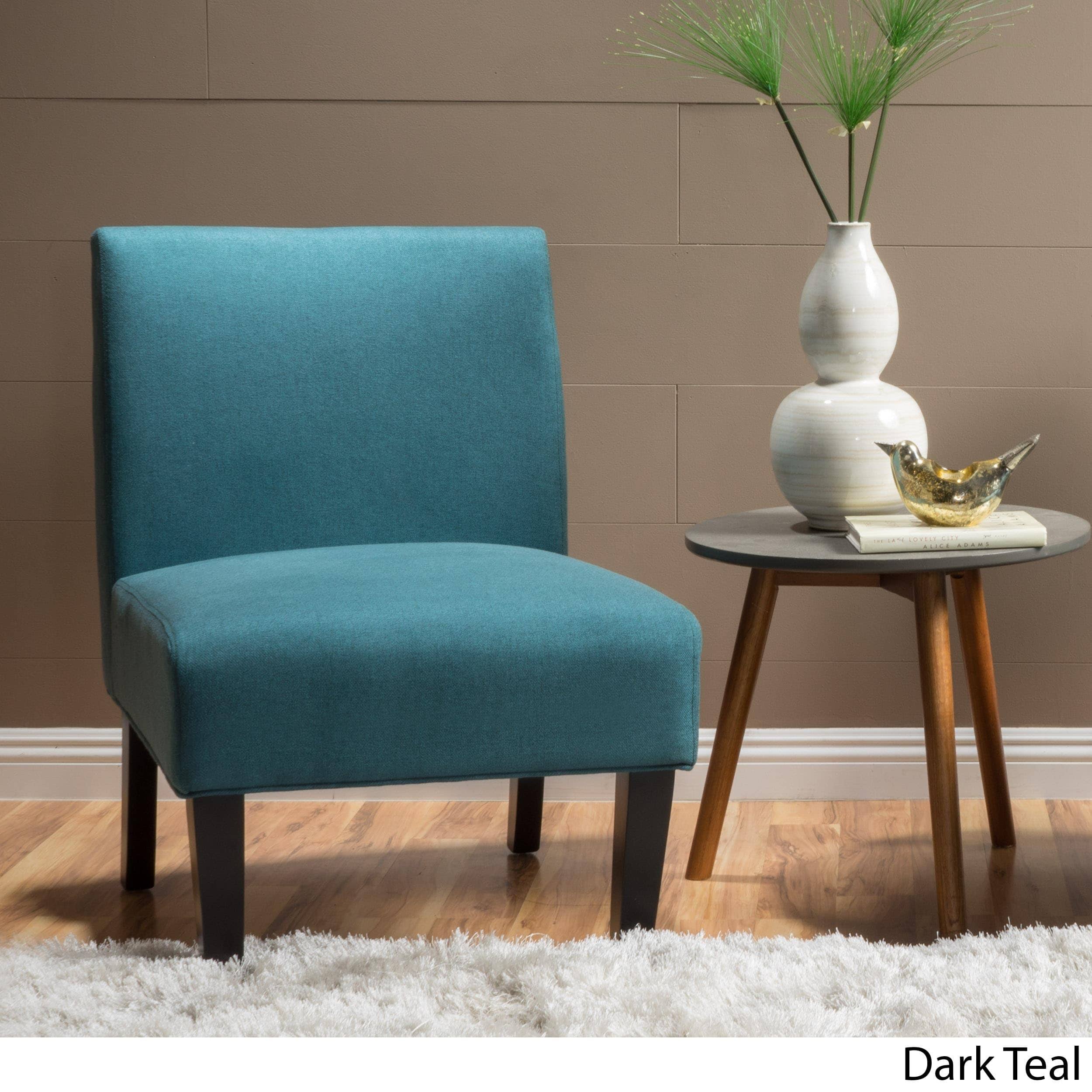 Christopher Knight Home Kassi Fabric Accent Chair (Dark Teal (Blue))