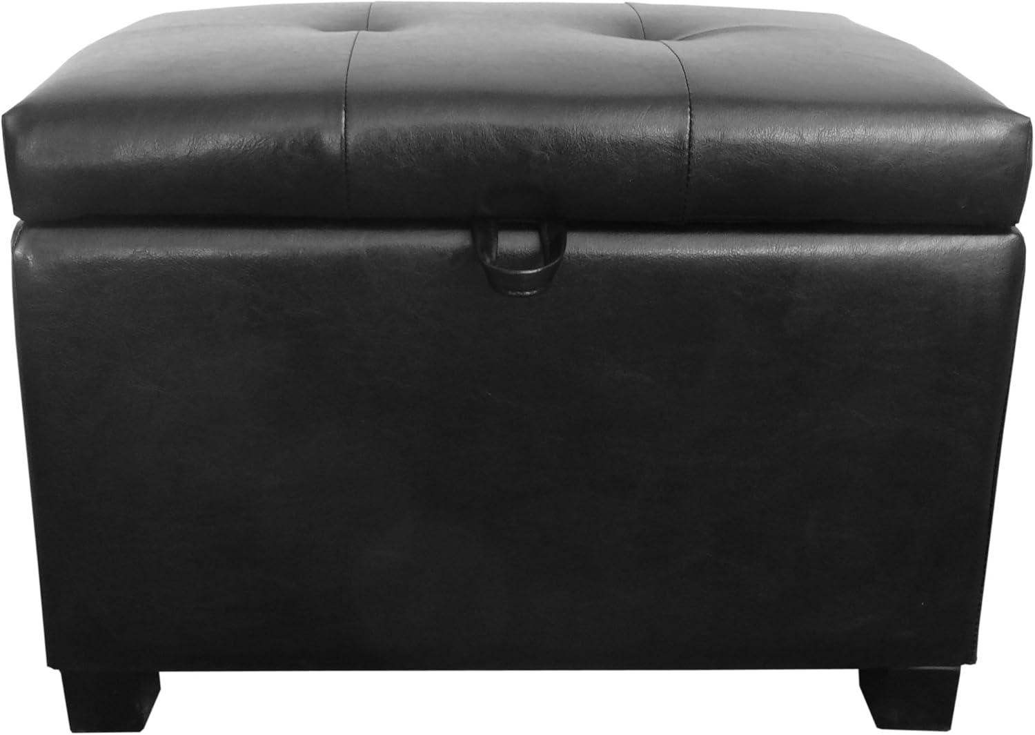 CorLiving Antonio Storage Ottoman, Black