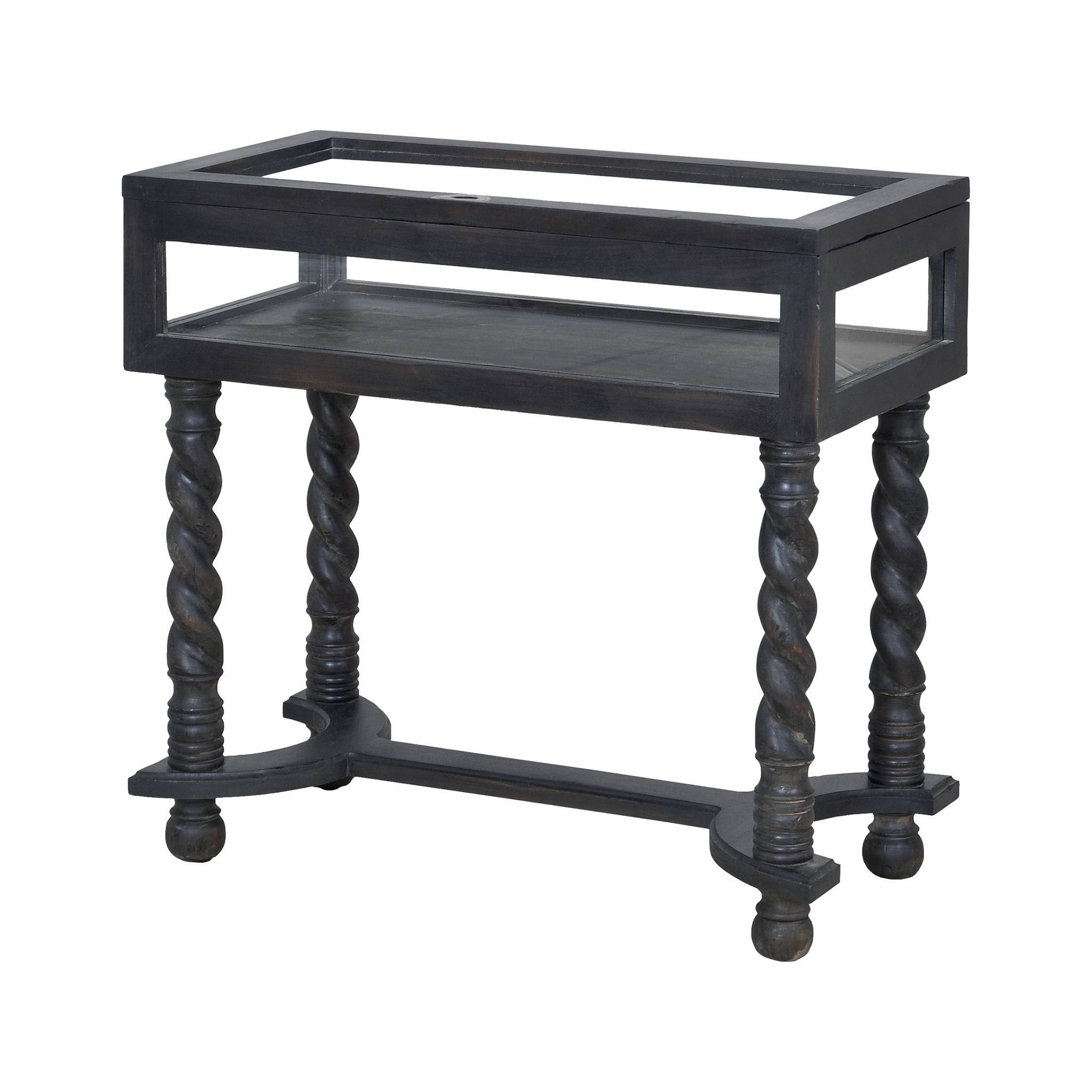 Barley Twist Display Table in Ash Black Stain (7115535)