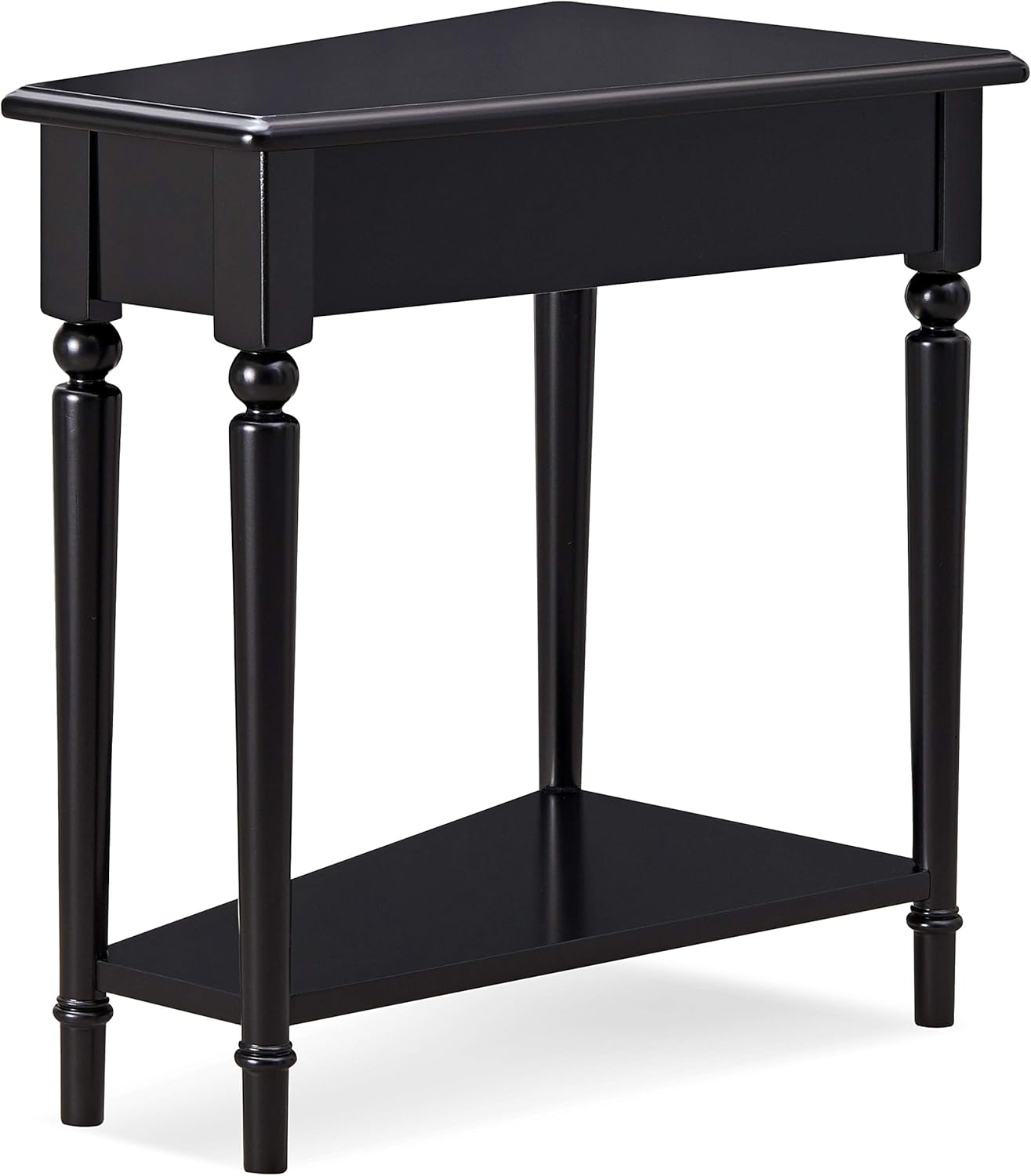 Leick Home Coastal Notions Side Wedge Table, Swan Black