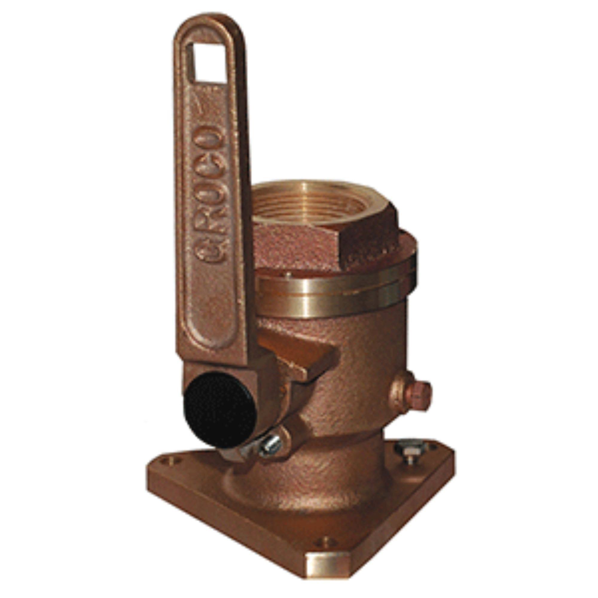 Groco BV-1000 1x22 Bronze Flanged Full Flow Seacock