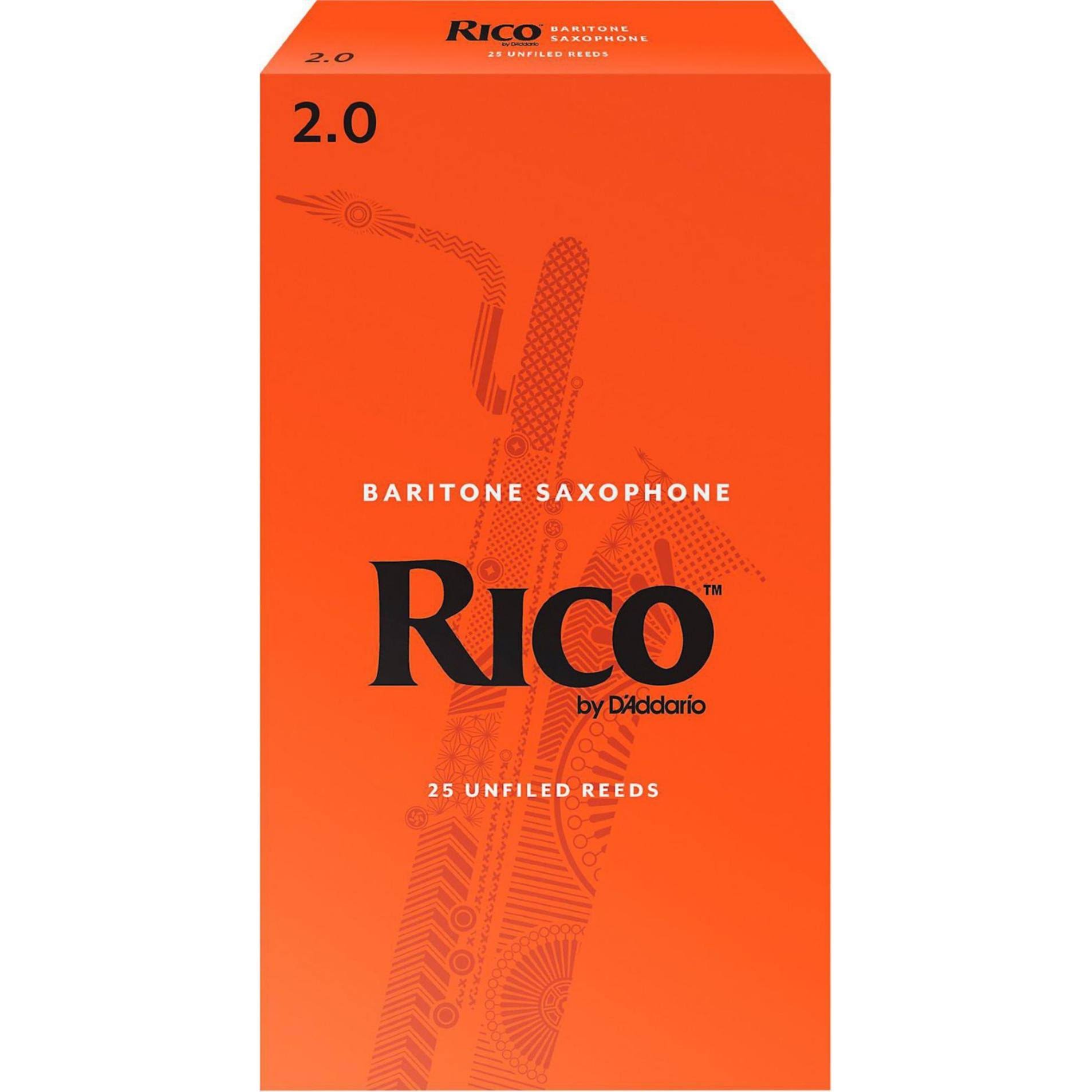 Rico Baritone Saxophone Reeds Strength: 2.0 25-Pack
