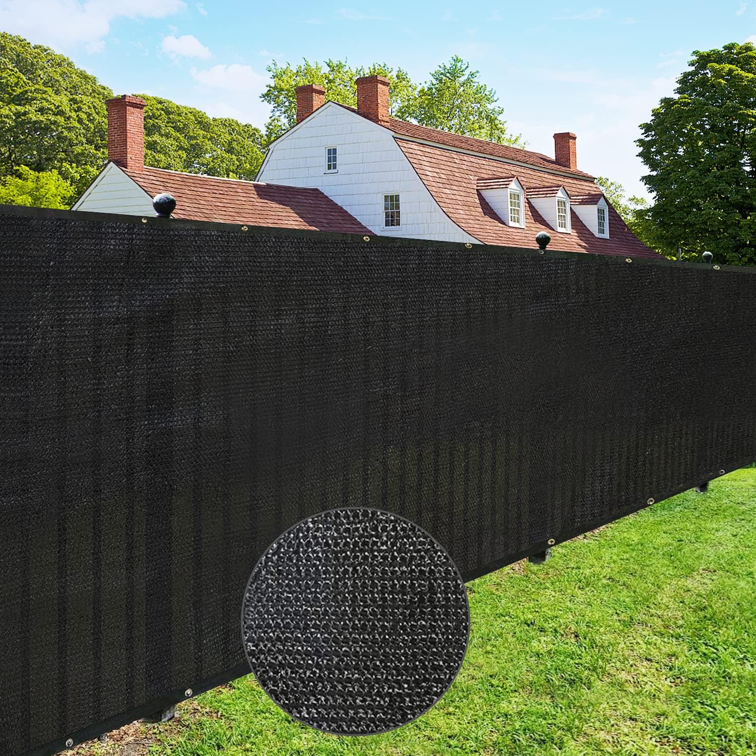 UPGRADE Fence Privacy Screen 6' x 50' Privacy Screen Fence with Heavy Duty Grommets for Visibility Blockage & Home Protection - Sand