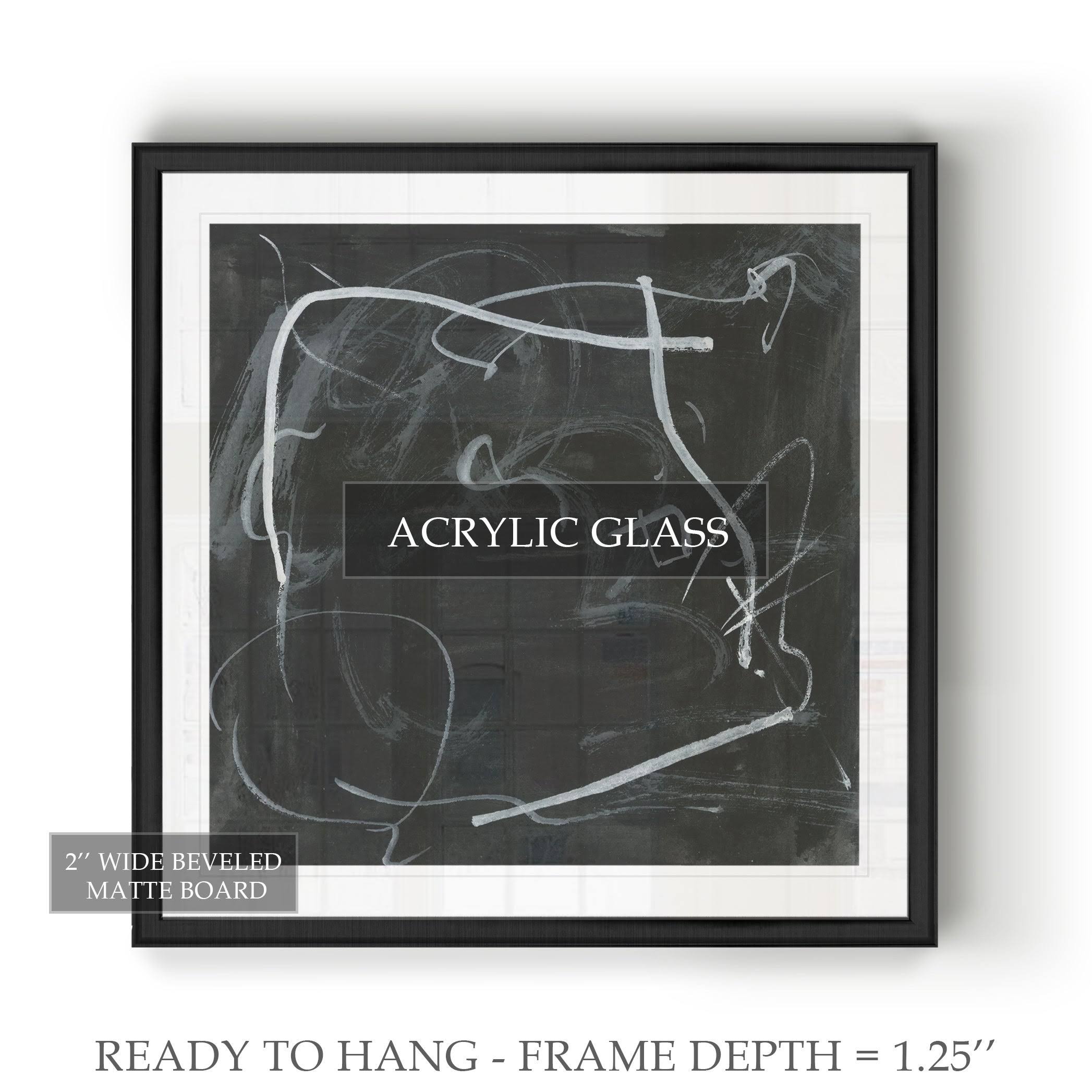Erase I -Black Framed Print - 18 x 18 Black