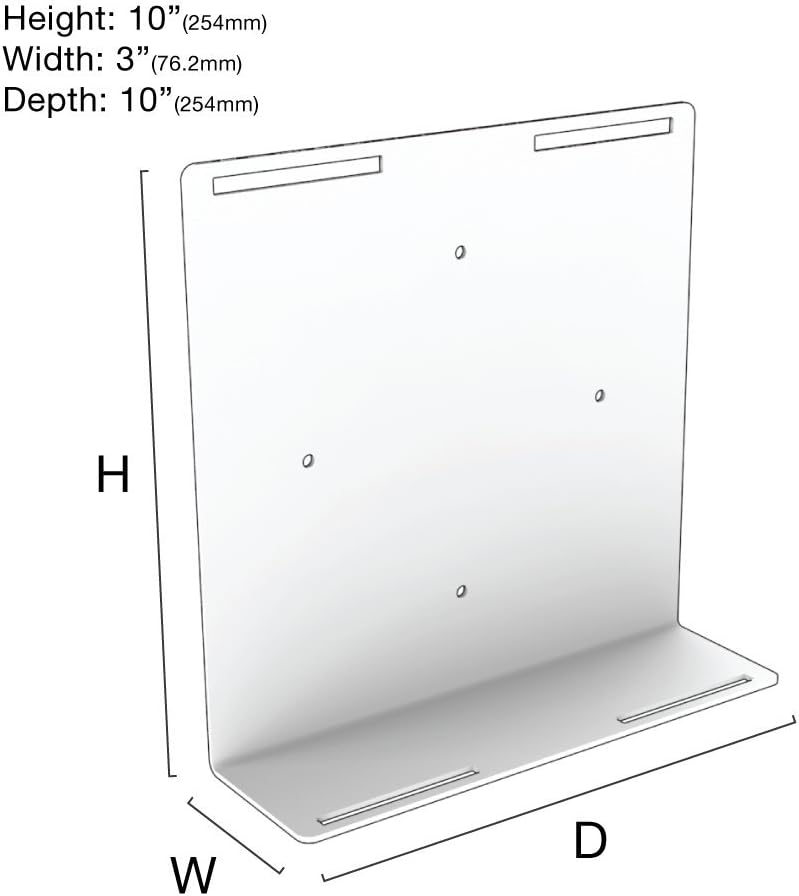 Oeveo Universal Mount 300-10H x 3W x 10D | Adjustable Computer Wall Mount, UPS Mount, or Other Electronic Device Mount | UNVM-300 Pack of 2