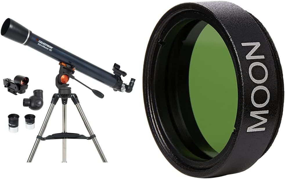Celestron - AstroMaster 70AZ Telescope - Refractor Telescope - Fully Coated Glass Optics - Adjustable Height Tripod &ndash; Bonus Astronomy Software Package