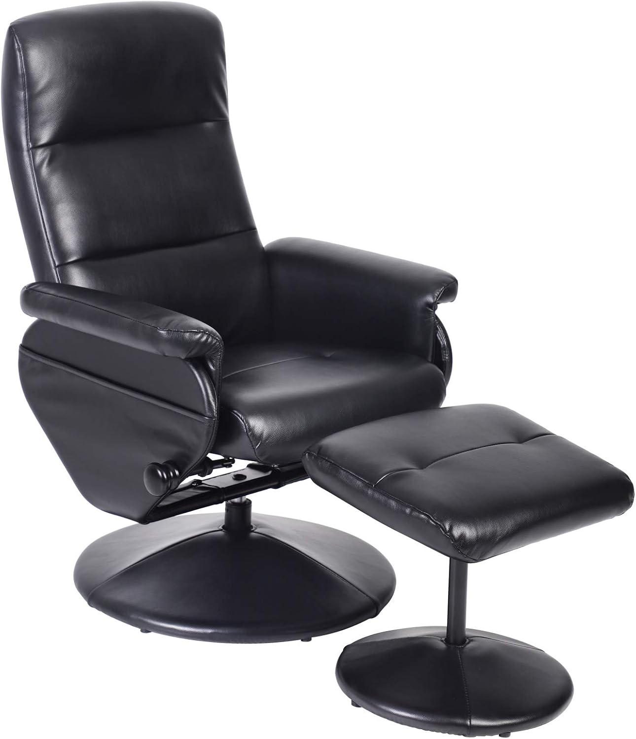 Irene House Executive Office High Back Boss Office Chair Thick Padded Reclining Office Chair Desk Chair with Chenille Fabric (Grey)