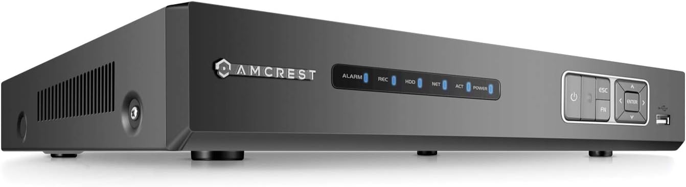 Amcrest 4K UltraHD 16 Channel DVR Security Camera System Recorder, 8MP Security DVR for Analog Security Cameras & IP Cameras, Remote Smartphone Access, Hard Drive & Cameras NOT Included (AMDV8M16-H5)