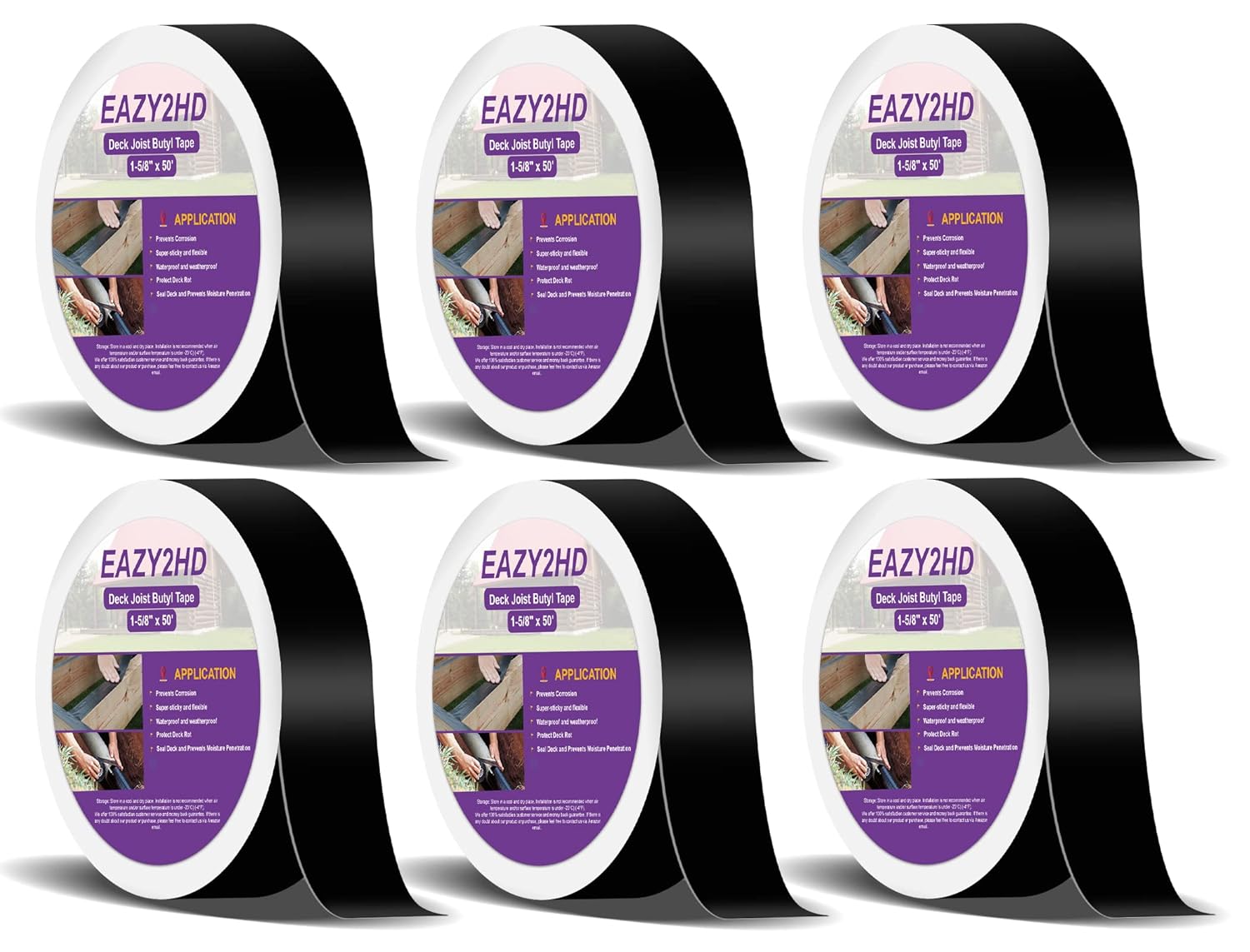 Eazy2hD Joist Tape Deck Flashing Tape Butyl Tape Deck Joist Tape 1-5/8