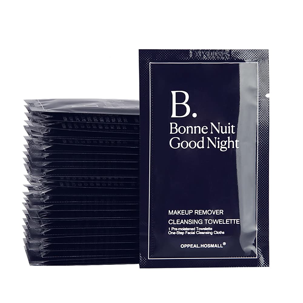 OPPEAL.HOSMALL 500ct Facial Cleansing Wipes Gentle Makeup Remover, Waterproof Individually Wrapped, Fragrance, Oil & Alcohol Free Pack of 2