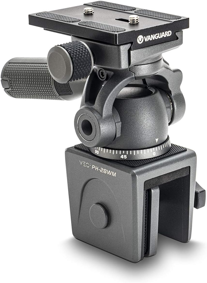 VANGUARD VEO2PH-28WM Metal Window Mount with Panhead and Arca Compatible Quick Release Plate, Dark Grey Pack of 2