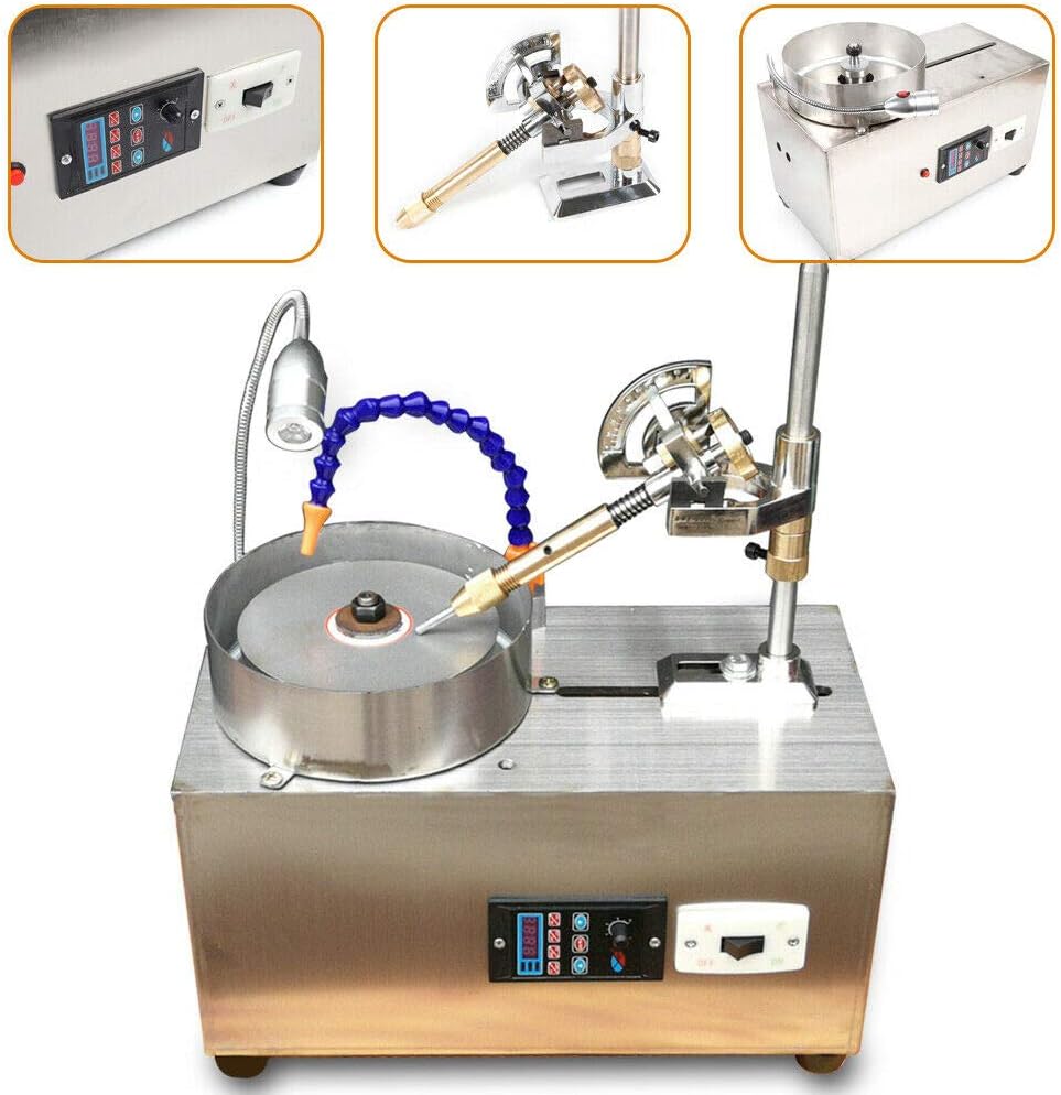 Gem Faceting Machine 110V 3000RPM Integrated Jade Stone Angle Machine Jewelry Polisher Jade Grinding Faceted Manipulator