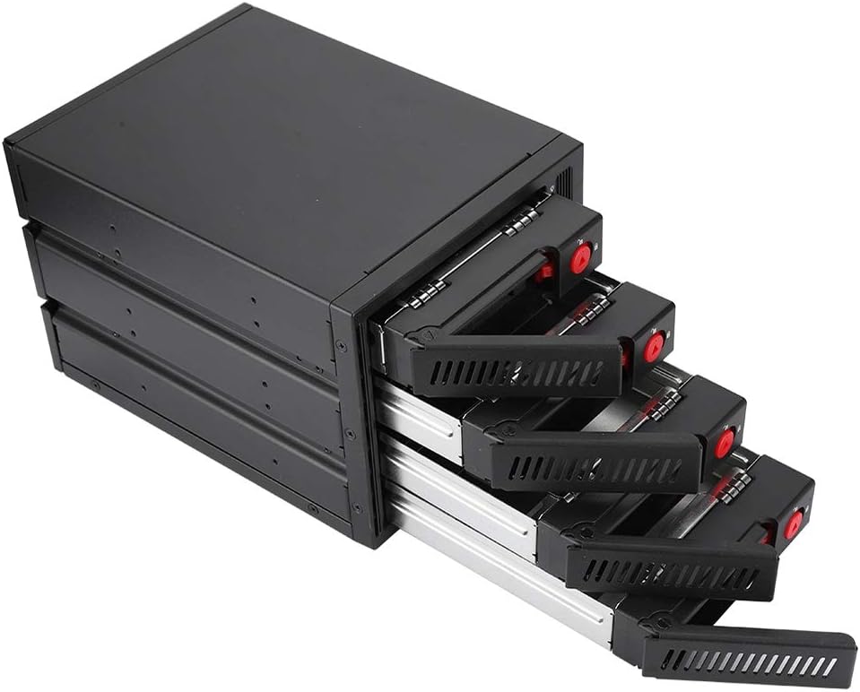 A sixx Disk Bay, Built-in Optical Drive Box, SATA Interface for 2.5in Hard Drives 3.5in Hard Drives