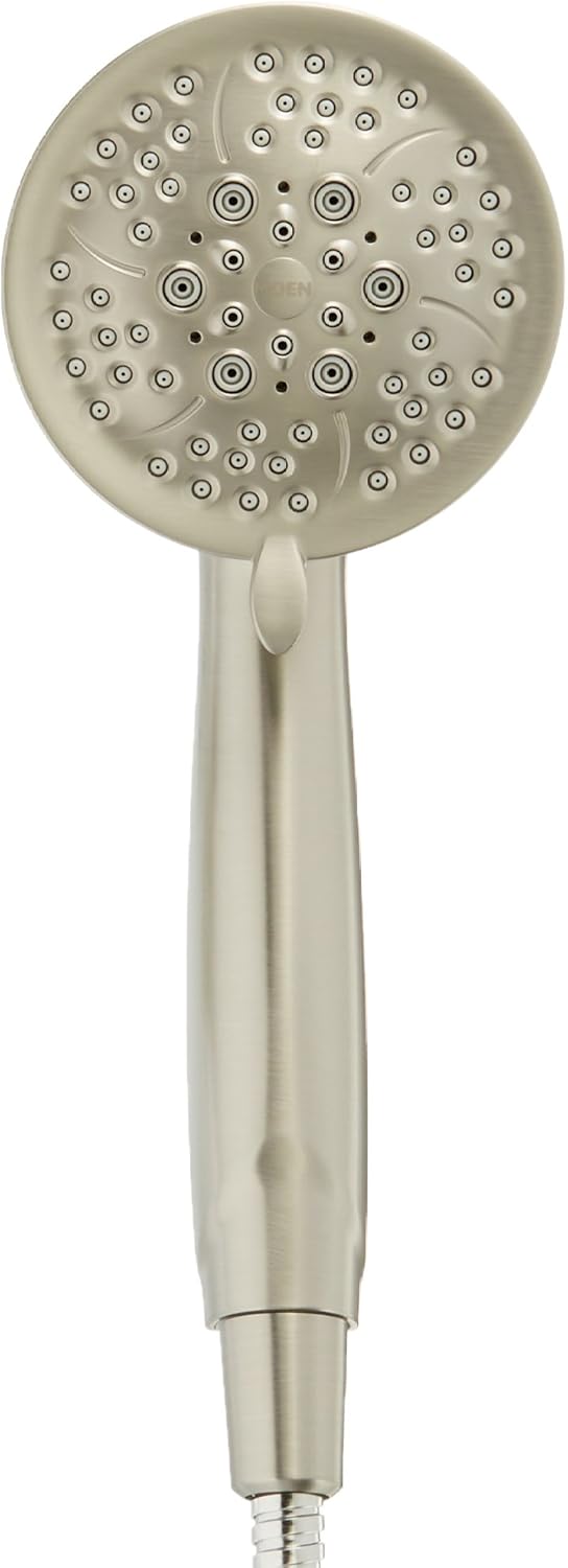 Moen 26015SRN Caldwell Hand Held Shower Head Set Multi Function 2.5 GPM Spray with Hose, Brushed Nickel Pack of 2