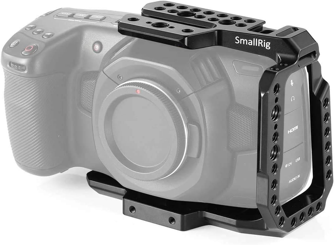 SmallRig BMPCC 4K/6K Half Cage Compatible with Blackmagic Pocket Cinema Camera 4K/6K（Old Version） CVB2254