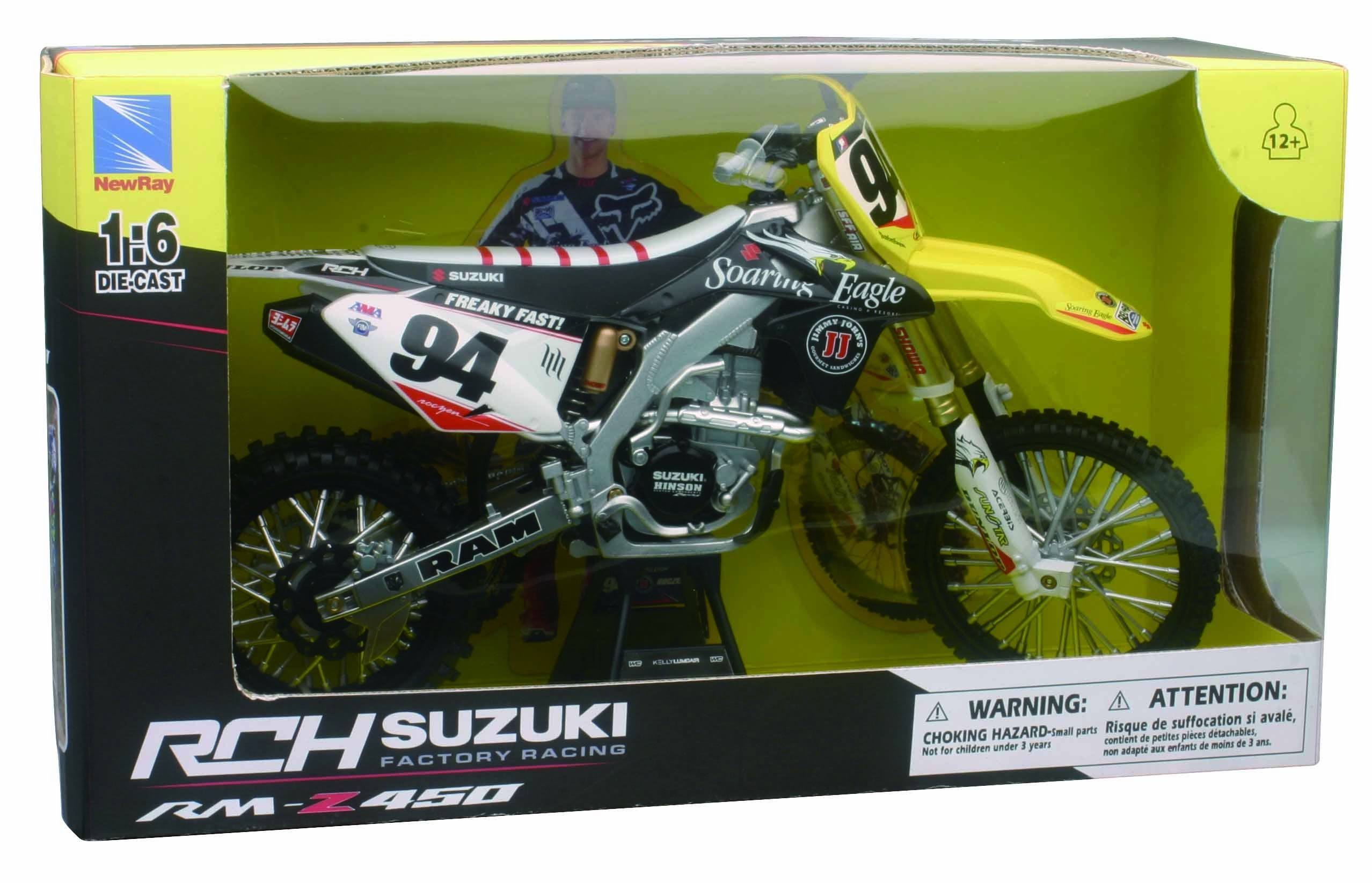 New Ray Yoshimura Factory Suzuki RM-Z450 James Stewart 1:6 Scale