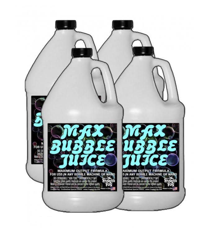 Froggys Fog - 4 Gal - Max Bubble Juice Fluid - 10x The Bubbles from Standard Machines