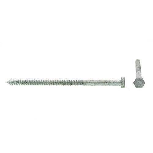 Prime-Line 9055365 Hex Lag Screws, 1/4 in. x 5 in., A307 Grade A Hot Dip Galvanized Steel, 100-Pack