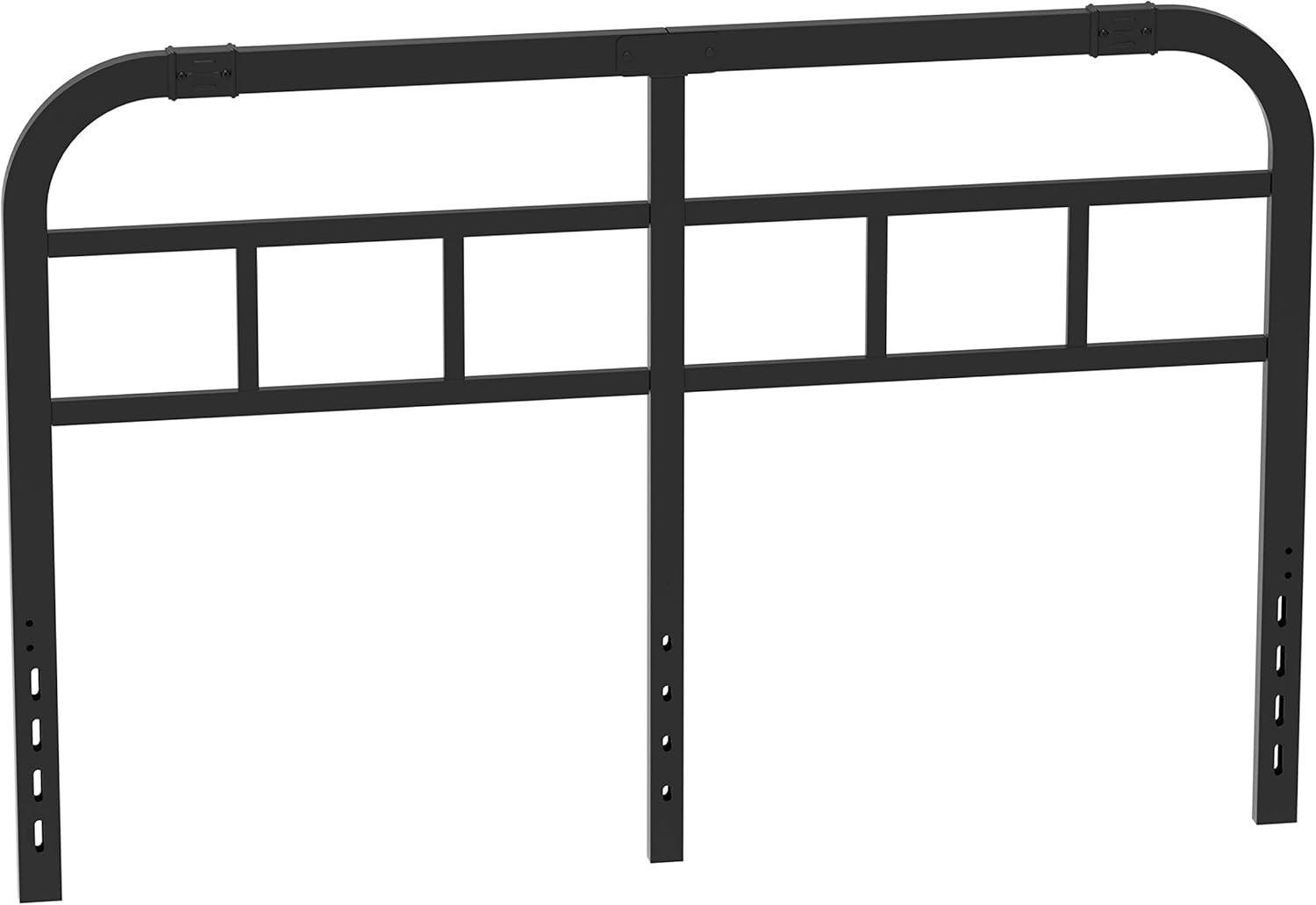 Metal Steel California King Bed Headboard with Rustic Farmhouse Style, Black