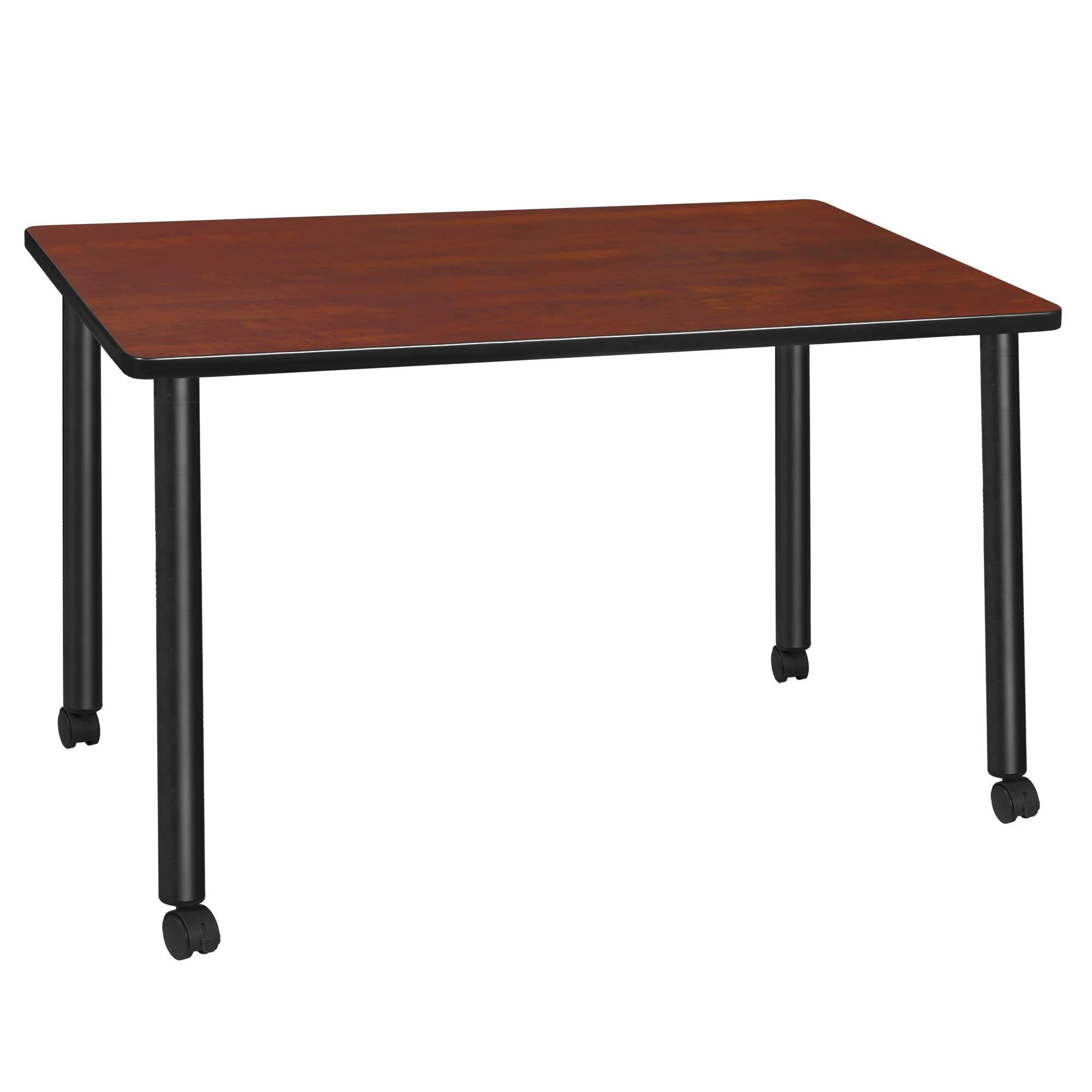 Regency 42x22 x 24x22 Kee Mobile Training Table- Cherry/ Black