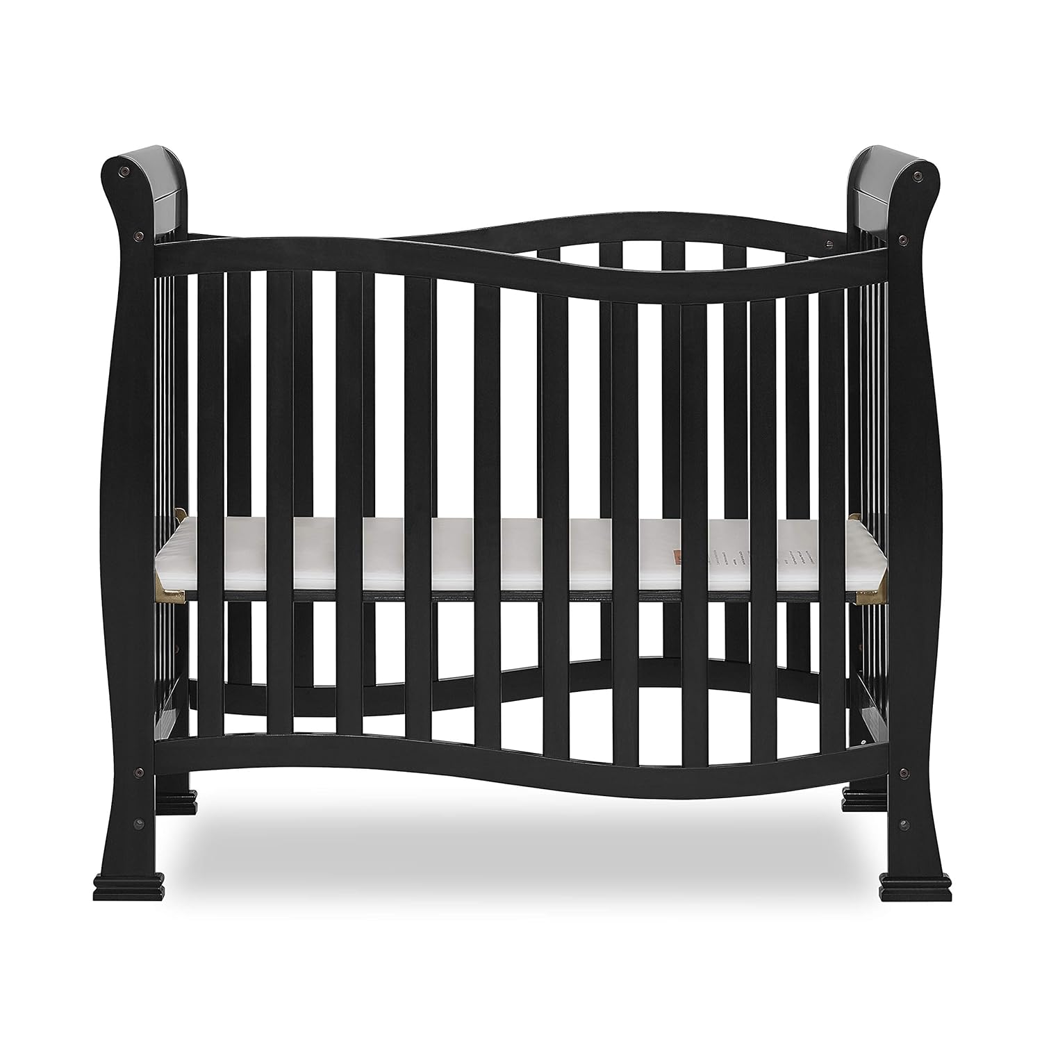 Dream On Me Violet Mini Crib in Black, Greenguard Gold Certified 42x25x36 Inch (Pack of 1)