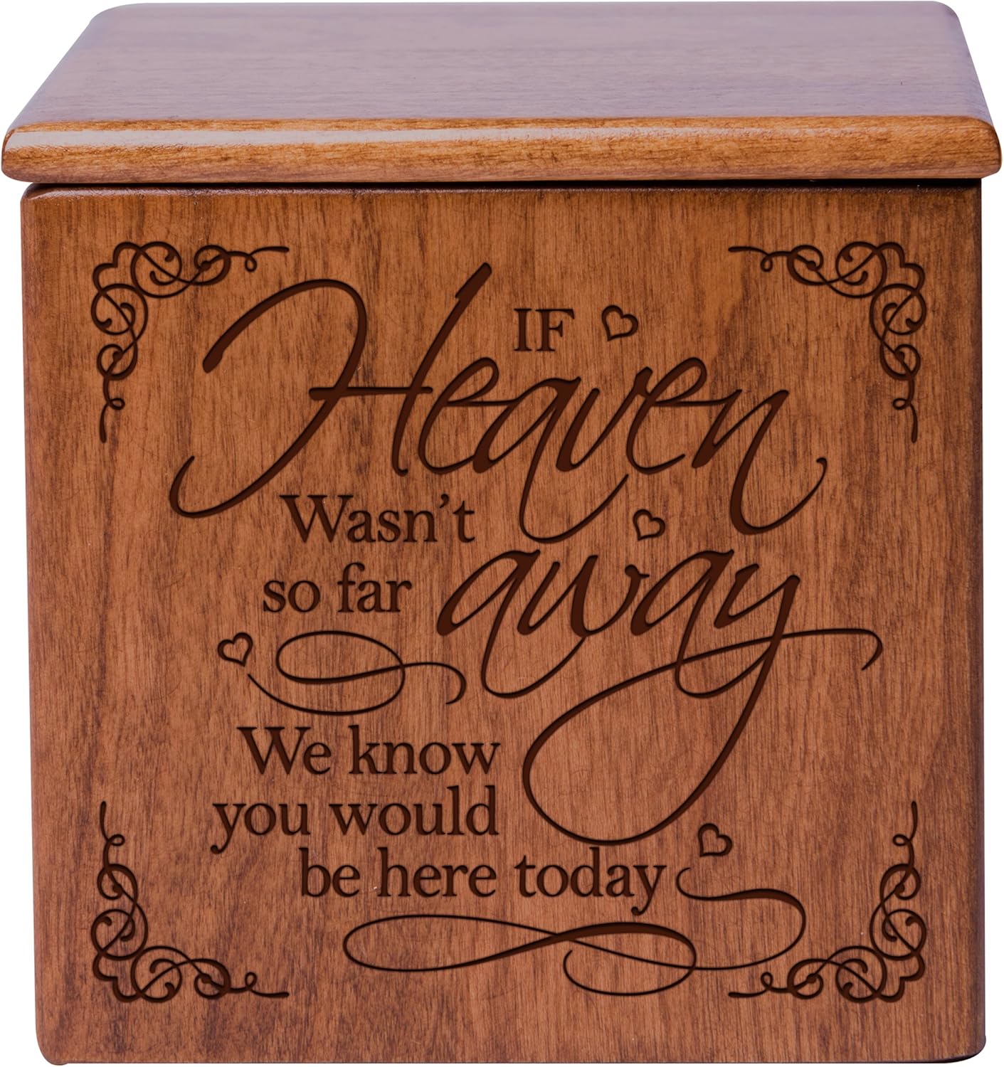 Cremation Urns for Human ashes - SMALL Funeral Urn Keepsake box for Pets - Memorial Gift for home or Columbarium If Heaven Wasn’t so far away we know you would- Holds SMALL portion of ashes (Black) Pack of 2