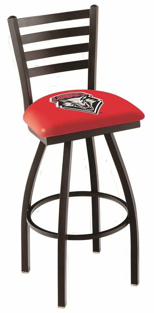New Mexico Lobos HBS Red Ladder Back High Top Swivel Bar Stool Seat Chair (30x22)