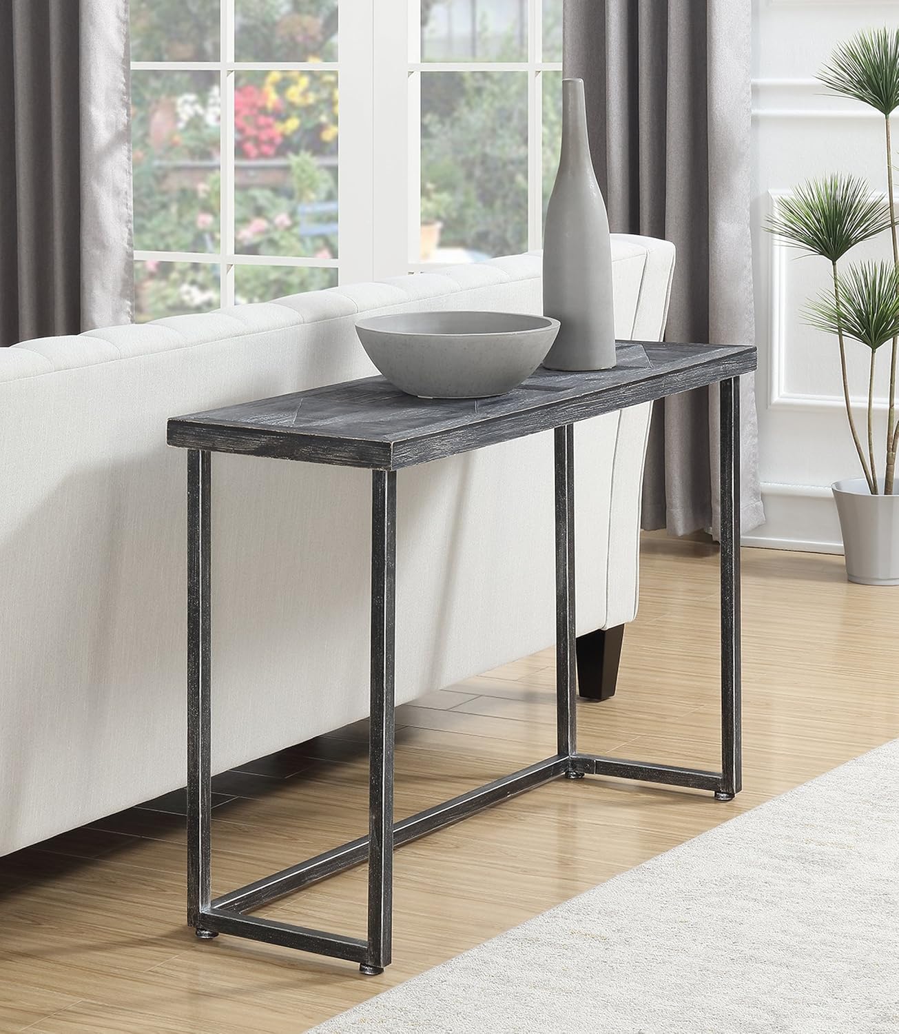 Convenience Concepts Laredo Parquet Console Table, Black