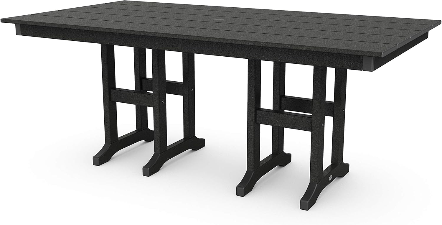 POLYWOOD Lakeside Dining Table, Black