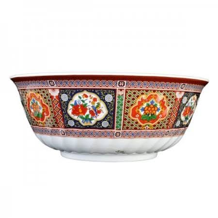 Thunder Group 5308TP Peacock Melamine Swirl Bowl 45 oz. - 1 Doz.