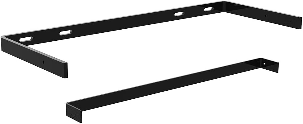 Low Profile Floating Shelf Bracket - 19.75x8x0.88 - Black Pack of 2