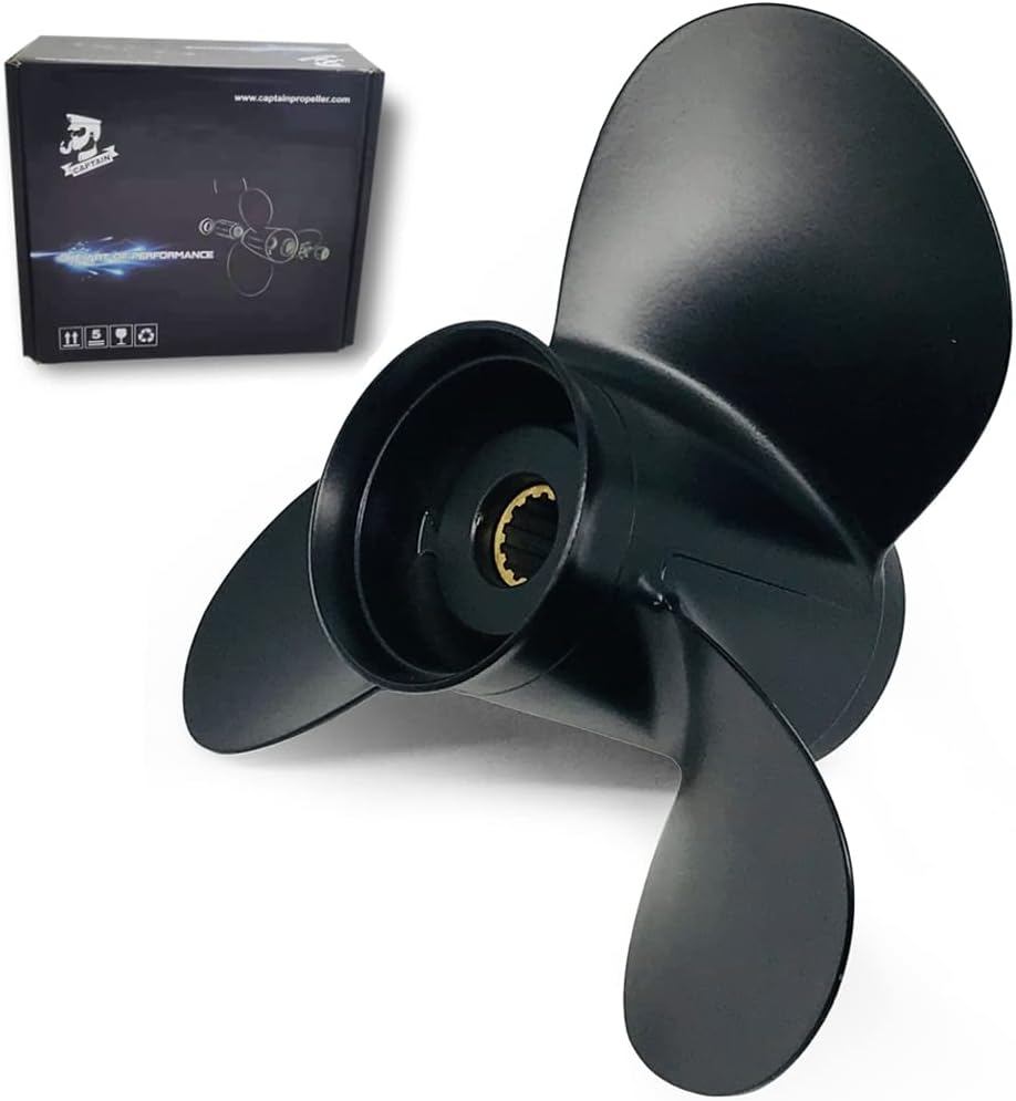 Boatman Outboard Propeller fit Suzuki 70-140 HP Aluminium Boat Engine Prop,15 Spline Tooth 3 Blade,RH Pack of 2