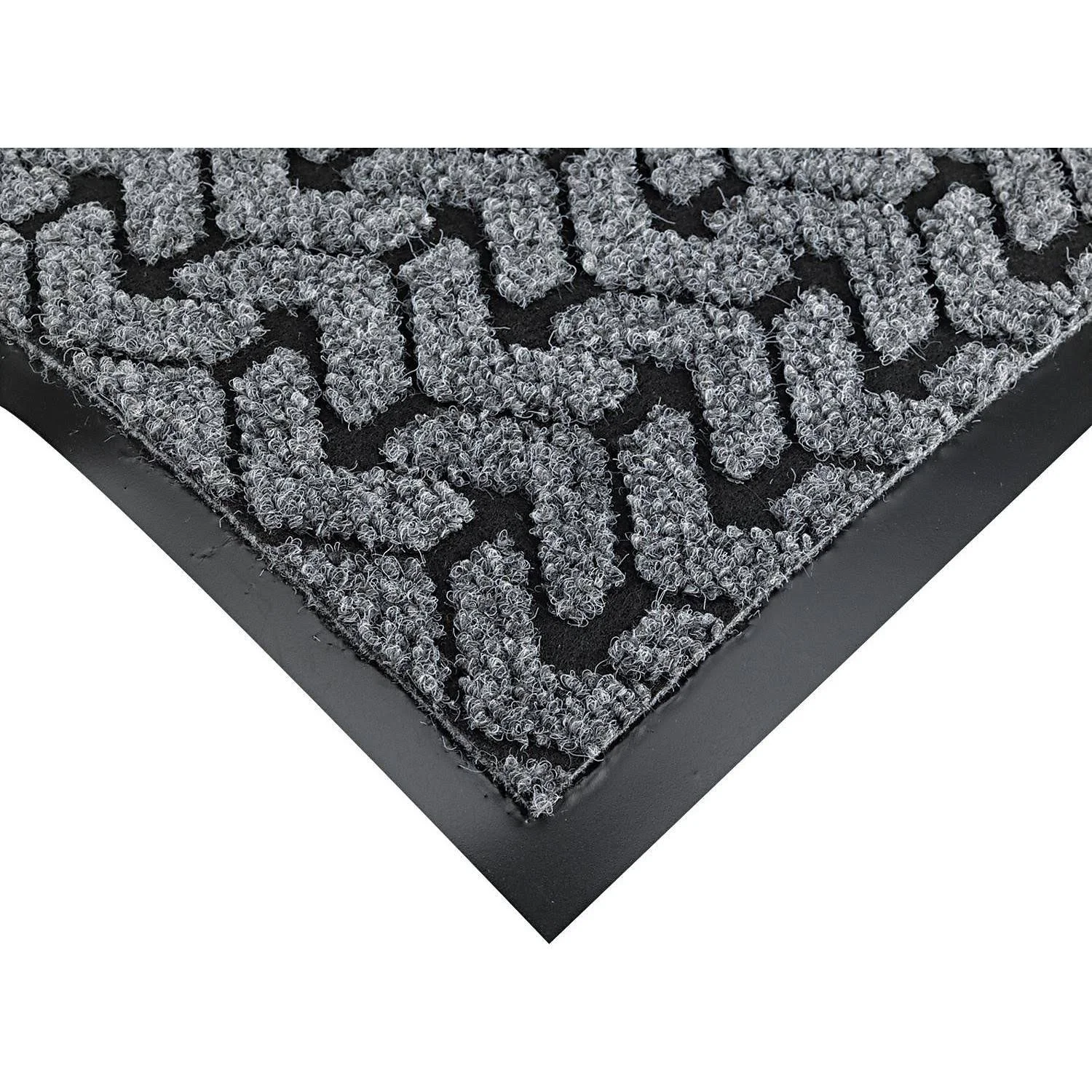 Crown Tire-Track Scraper Mat, Needlepunch Polypropylene/Vinyl,48 x 72,Gray