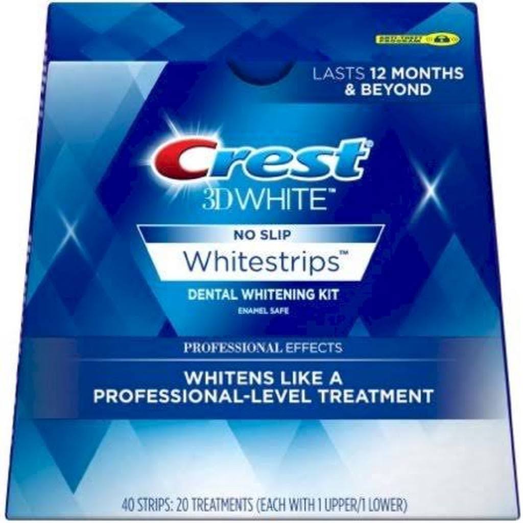 Crest 3D No Slip Whitestrips Professional Effects Teeth Whitening Kit 20 ea (Pack of 6)