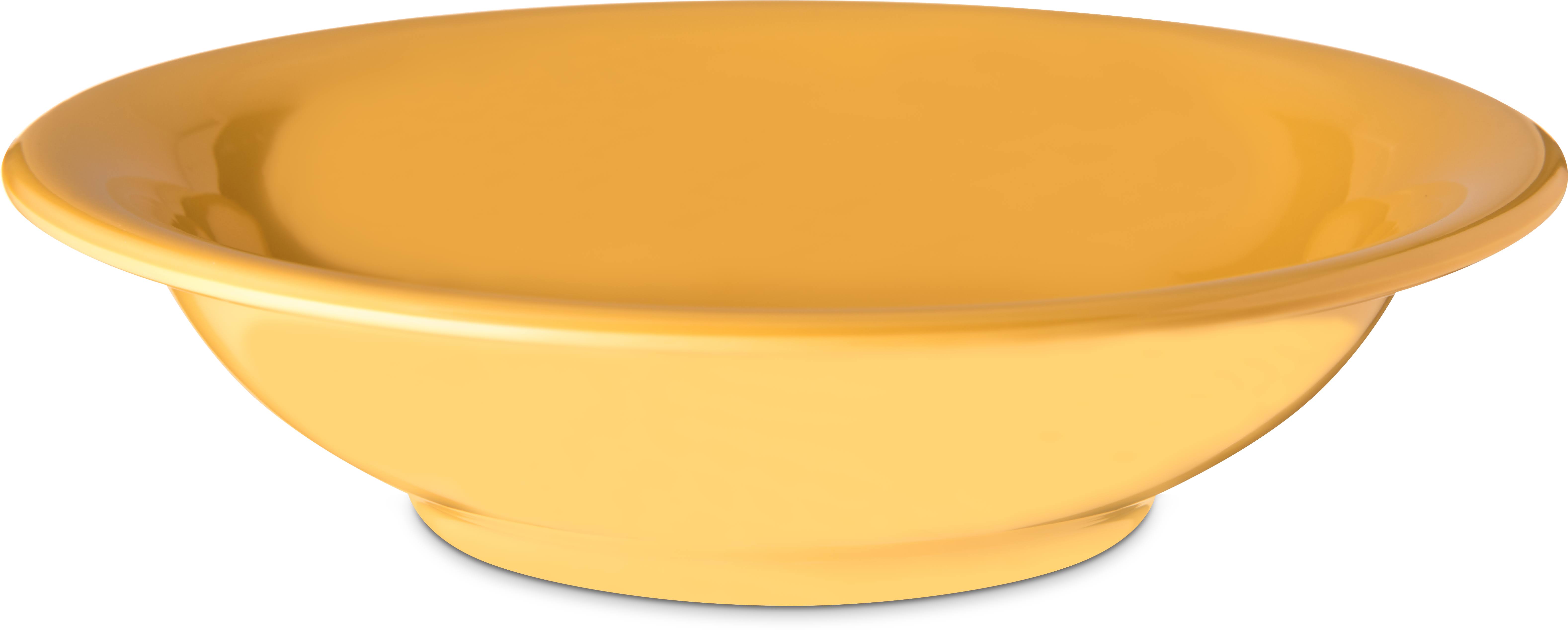 Carlisle Durus 16 oz. Honey Yellow Melamine Rimmed Bowl (24-Pack)