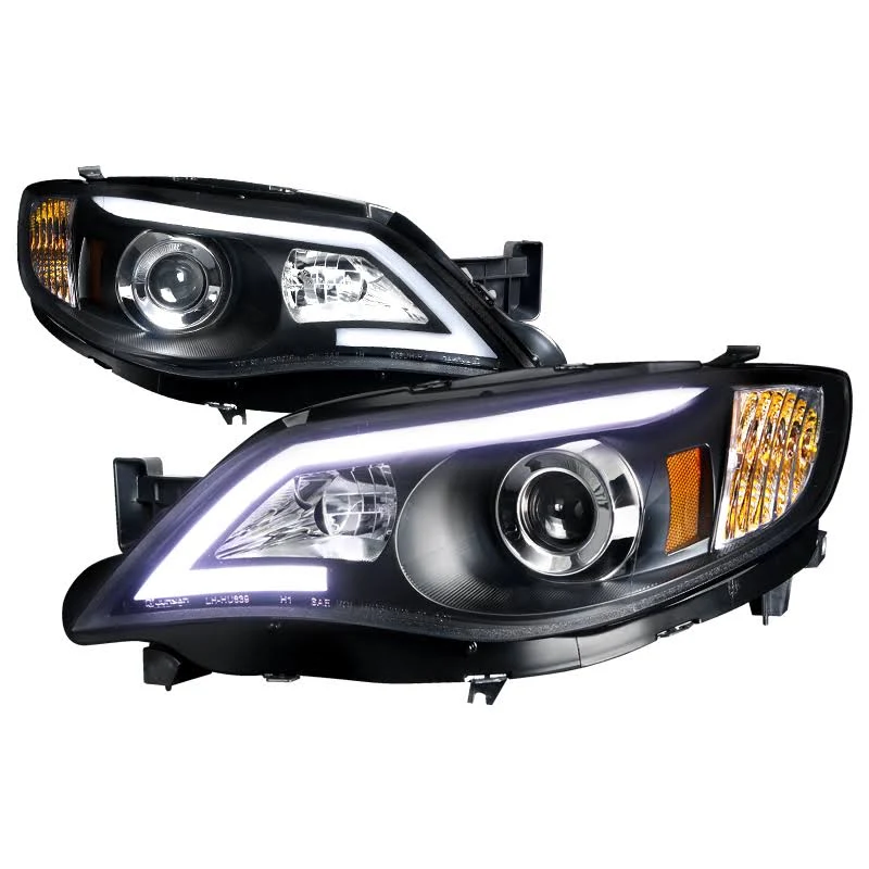 Spec-D Tuning 2008-2011 Subaru Impreza LED DRL Black Projector Headlights