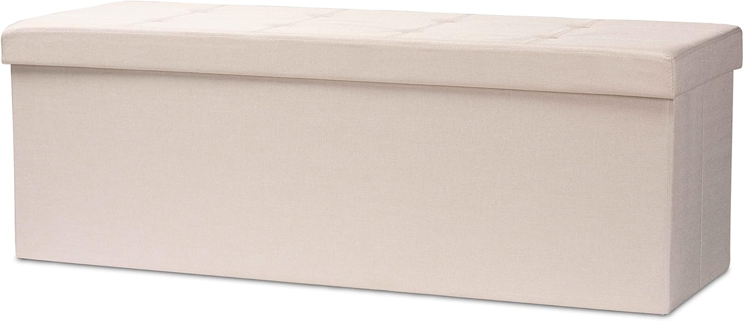 Baxton Studio 196-12518-AMZ Ottomans, Beige Pack of 2