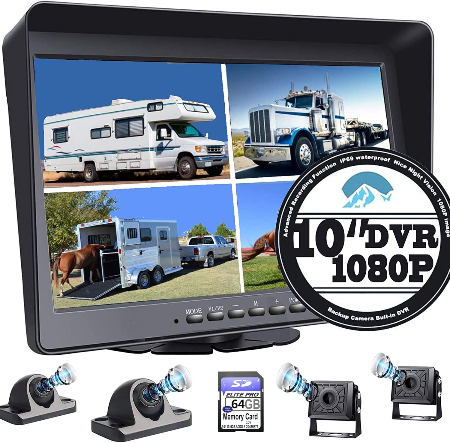 RV Backup Camera 10.1