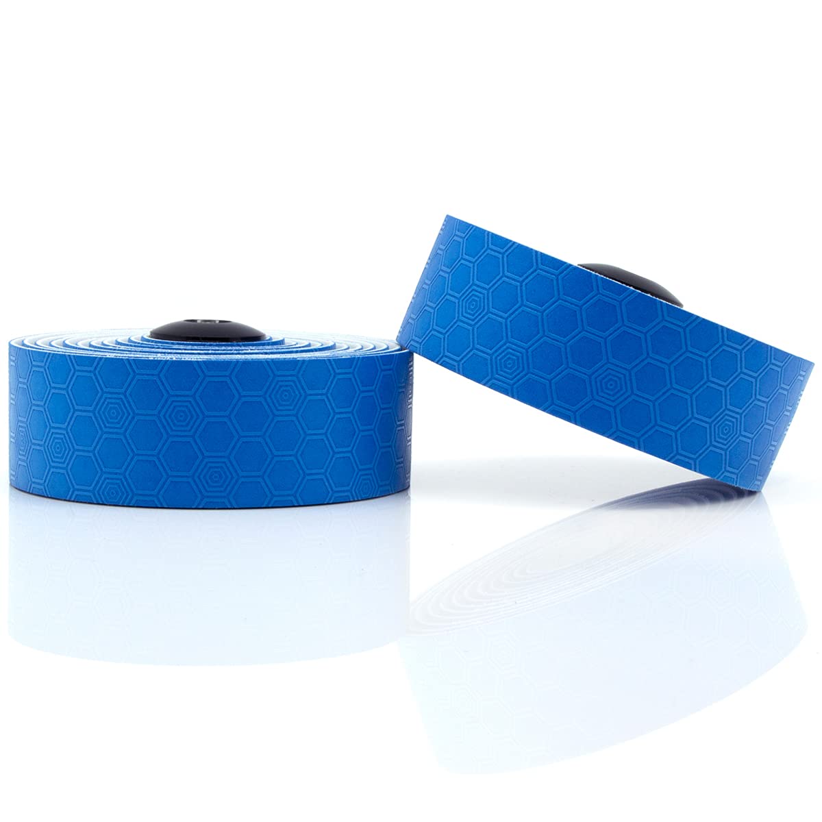 KINGOU Bike Handlebar Tapes PU Grippy Bicycle Bar Tape Wraps with Adhesives, End Plugs and Finishing Tapes - Orange Pack of 2