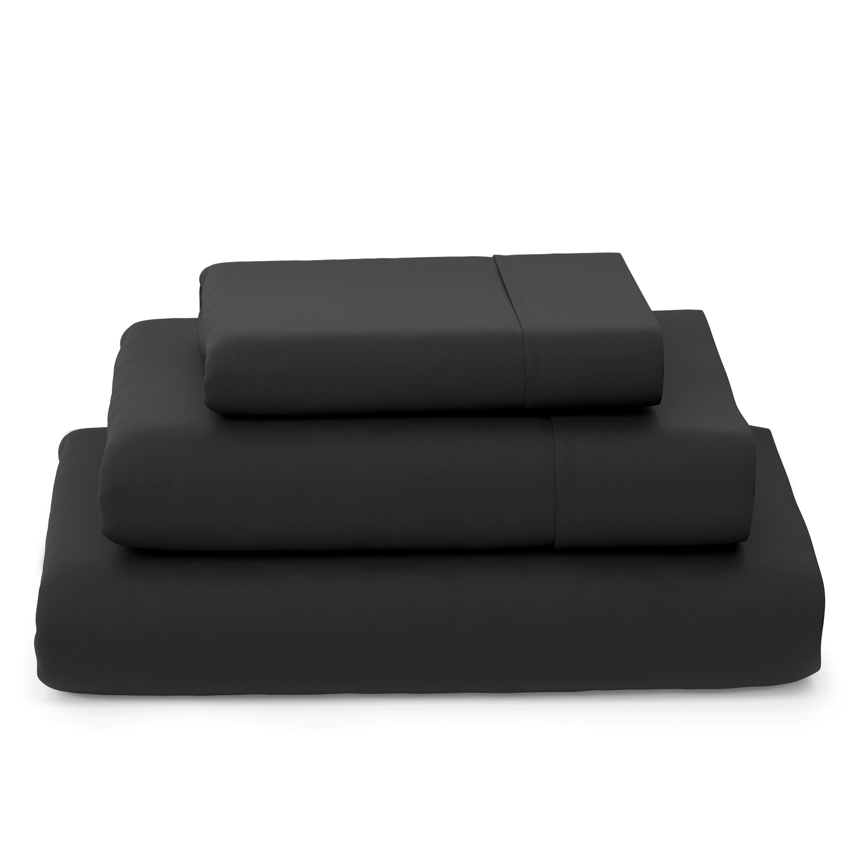 Cosy House Collection Luxury Bamboo 3 Piece Sheet Set - Twin - Black