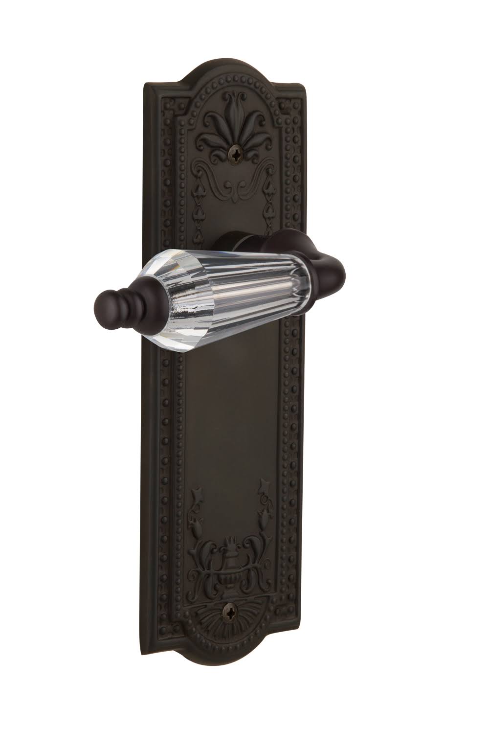 Nostalgic Warehouse 714383 Meadows Plate Privacy Parlor Lever, Oil-Rubbed Bronze