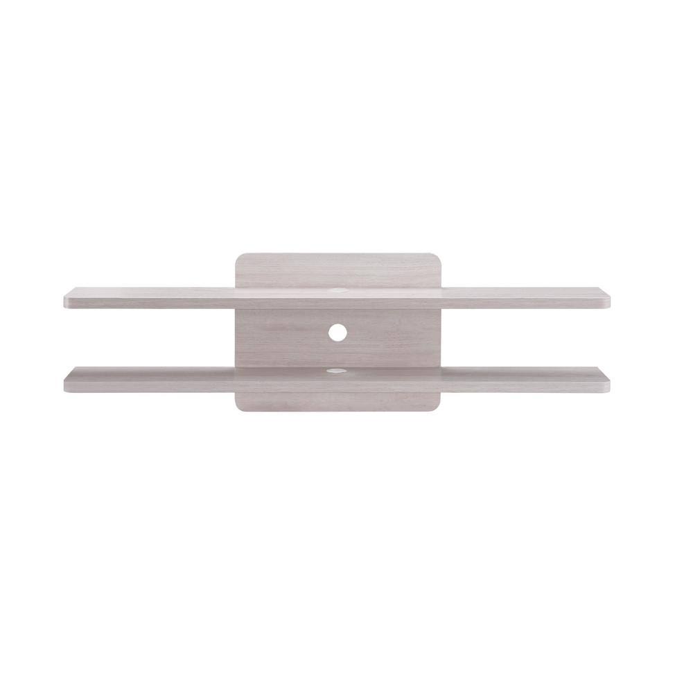 Furniture of America Eustache 60 in. White Oak Wood Floating TV Stand Fits TVs Up to 66 in. with Wall Mount Feature