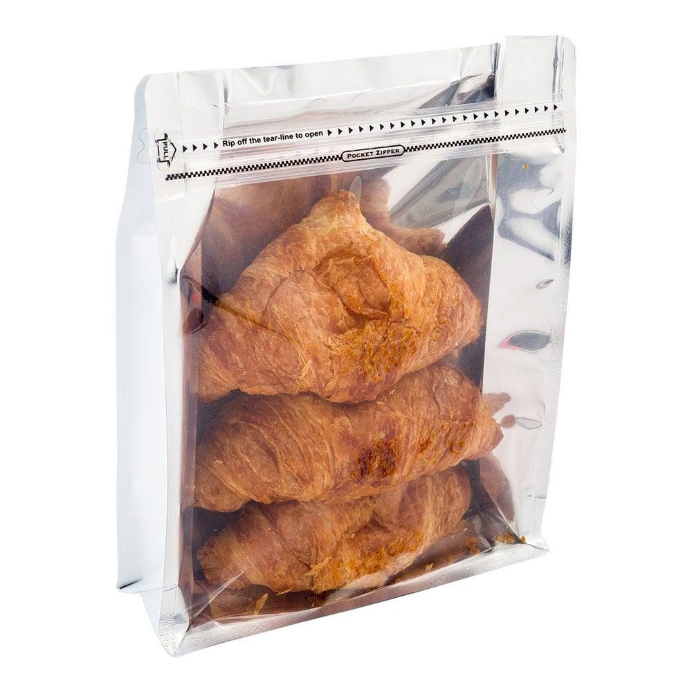 Restaurantware RWP0287W Bag Tek Large Double Seal Rip Lock Heat Sealable Snack 9.4x7.5x22 100 Count Box Food Savers and Airtight