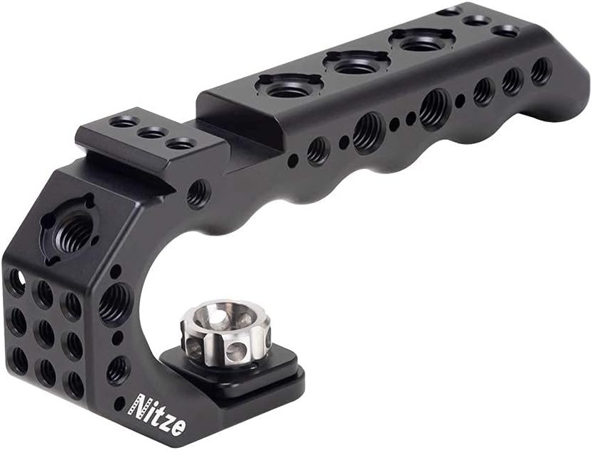 Nitze Stinger Handle Universal Top Handle Grip for Camera Cage with ARRI Locating Pins - PA28-BK Pack of 2