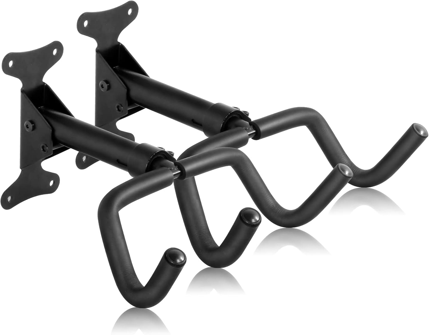 CUCESH 2 Pack Bicycle Wall Mount, Horizontal Bicycle Wall Mount Garage, Fully Adjustable Bicycle Storage Hook Hanger for Garage, Indoor, Road Bike, Mountain Bike, Hybrid Bike