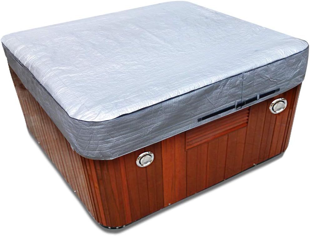 Square hot tub Cover Cap 84Lx84Wx12H Double UV Resist Layers Swim spa Cover protecter Pack of 2